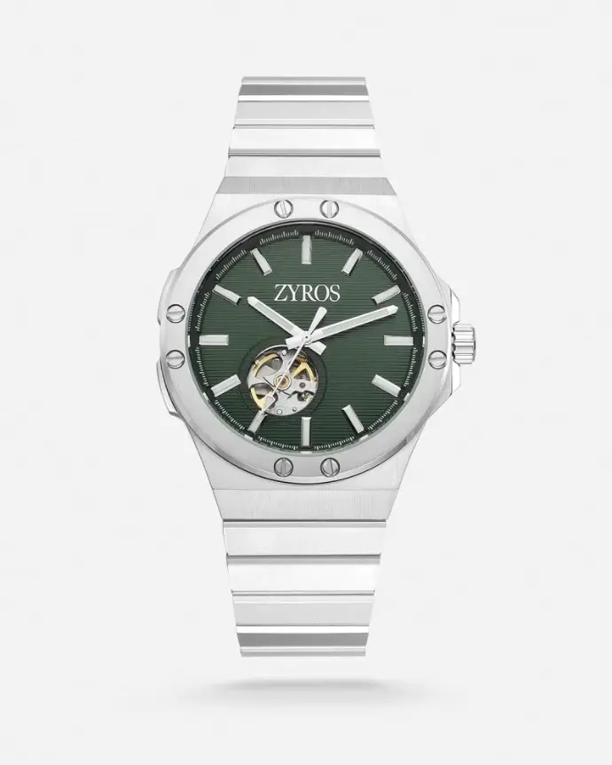 ساعة رجالية بسير ستيل بلون فضي