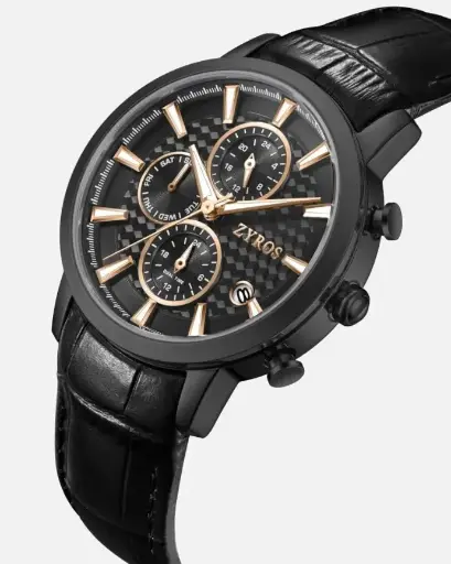 ساعة وقت الرجالية لأناقتك بلون أسود