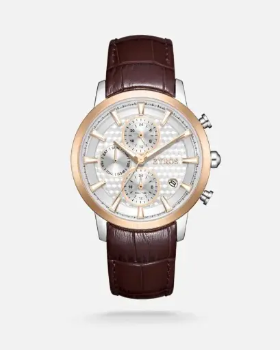 ساعة وقت الرجالية لأناقتك بلون بني