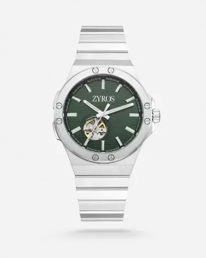 ساعة رجالية بسير ستيل بلون فضي